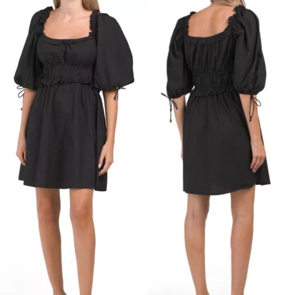 House of Harlow | Puff Sleeve Black Mini Dress NWT, medium - Picture 1 of 15